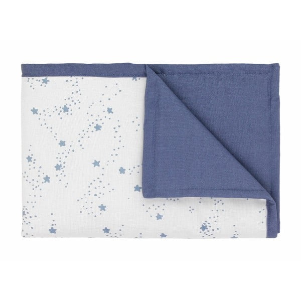 Modro-biela detská deka s modrými hviezdičkami Art For Kids Stars, 70 × 100 cm