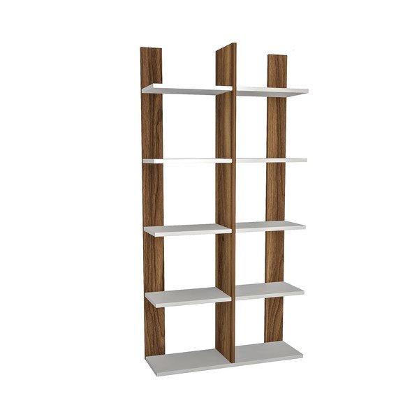 Biela prírodná knižnica v dekore borovice 75x150 cm Era - Gauge Concept