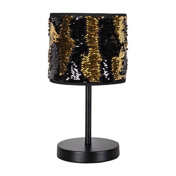 Stolová lampa v čiernej a zlatej farbe Globen Lighting Bling, ø 18 cm