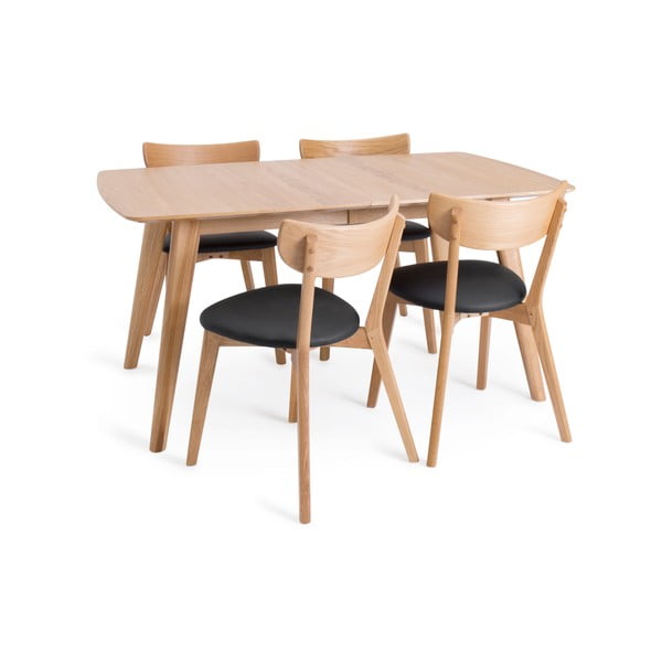 Rozkladací jedálenský stôl v dubovom dekore Unique Furniture Rho, 150 x 90 cm-image-4