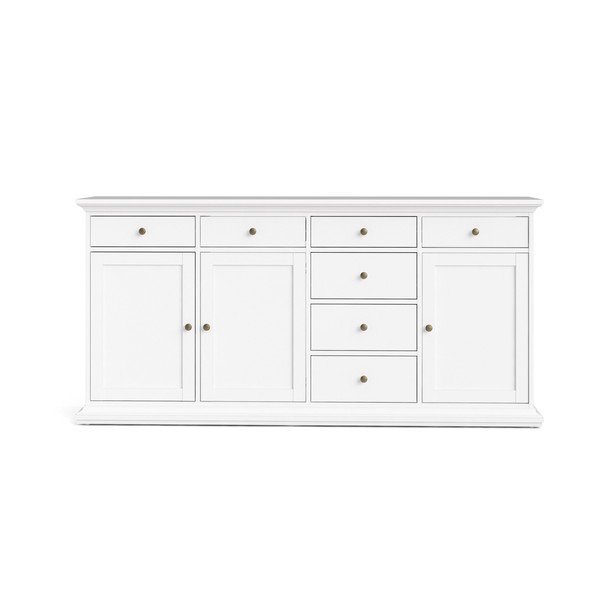 Biela nízka komoda 189x92 cm Paris – Tvilum