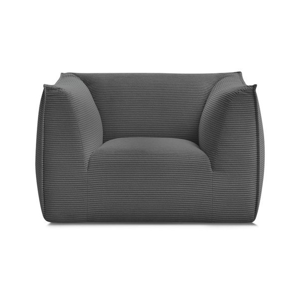 Tmavosivé menčestrové kreslo Giorgia – Bobochic Paris-image-2