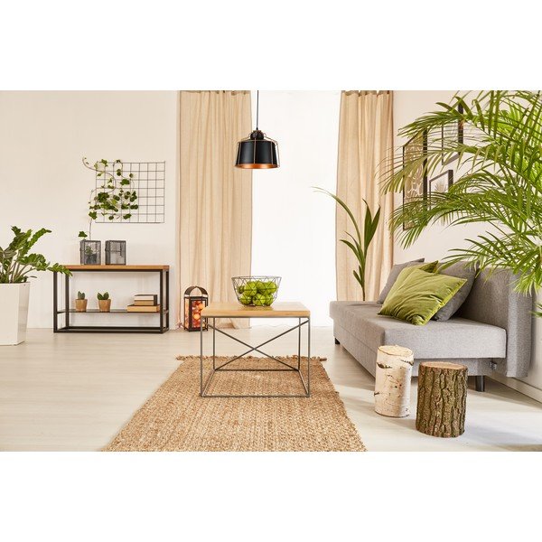 Čierne závesné svietidlo s kovovým tienidlom ø 32 cm Goa – GTV-image-1