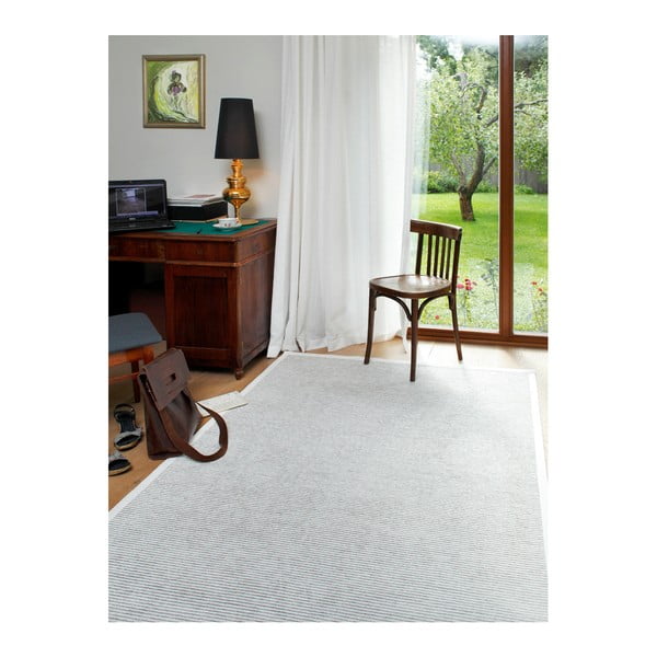 Biely vzorovaný obojstranný koberec Narma Palmse, 160 x 230 cm-image-4