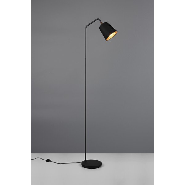 Čierna stojacia lampa s textilným tienidlom (výška 148 cm) Buddy – Reality-image-2