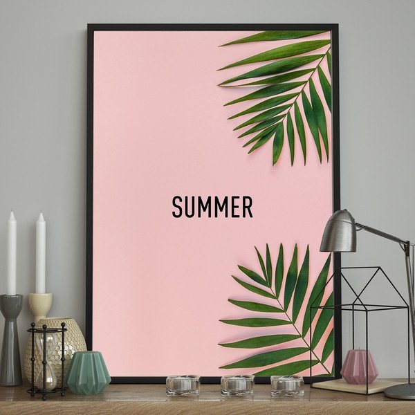 Nástenný plagát v ráme PINK/SUMMER, 70 x 100 cm-image-1