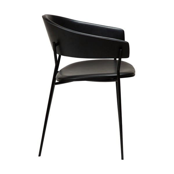 Matne čierne jedálenské kreslo s podrúčkami Crib – DAN-FORM Denmark-image-3