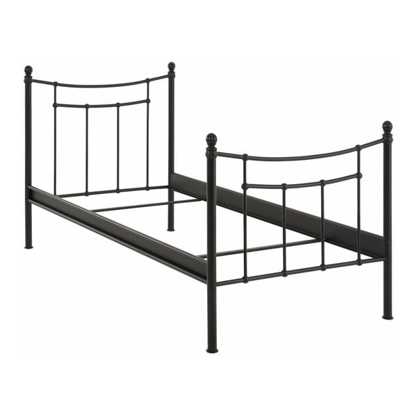 Čierna jednolôžková posteľ Støraa Victor, 90 × 200 cm