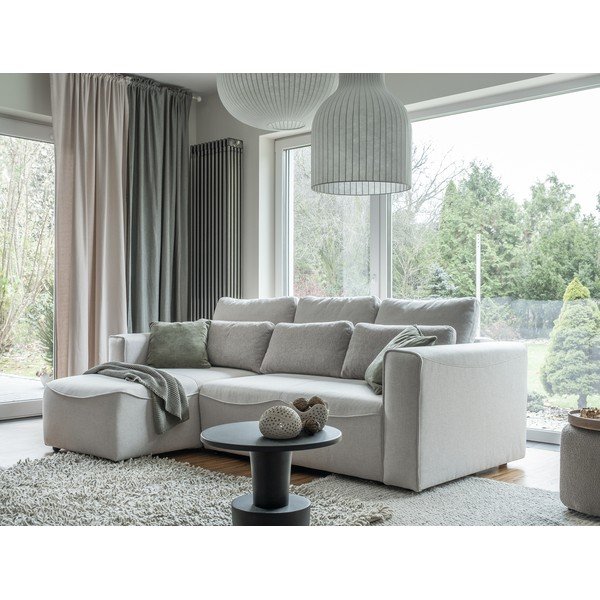 Krémovobiela rozkladacia rohová pohovka (variabilná) Homely Tommy – Miuform-image-4