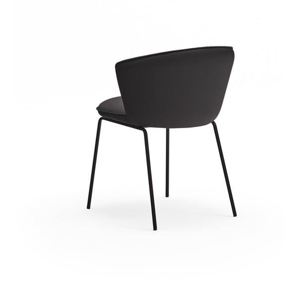 Čierne čalúnené jedálenské kreslá v súprave 2 ks Add – Teulat-image-4