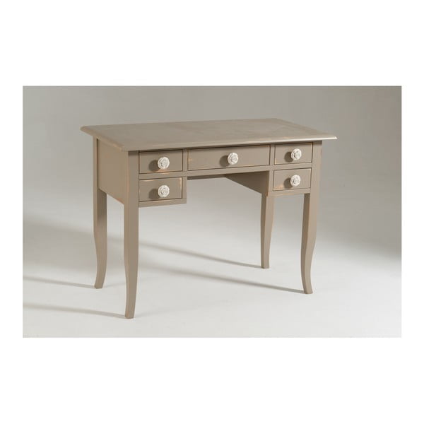 Béžový drevený pracovný stôl Castagnetti Dove
