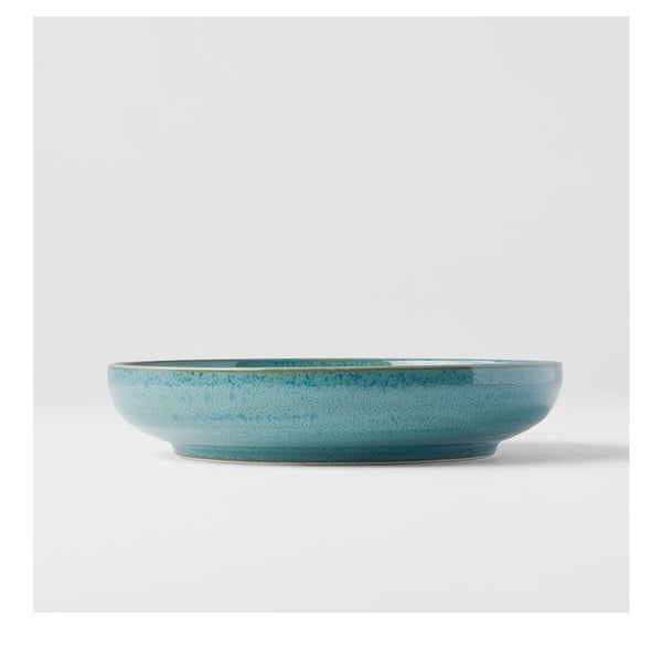 Tyrkysovomodrý hlboký  keramický tanier ø 20 cm Peacock – MIJ-image-1