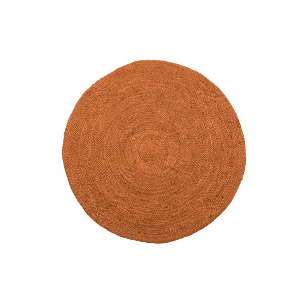 Hnedý jutový koberec WOOOD Ross, ø 150 cm