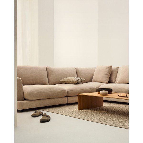 Béžová ženilková rohová pohovka Gala – Kave Home-image-3