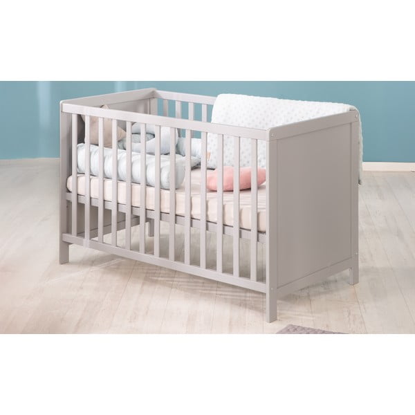 Sivá/taupe postieľka 60x120 cm Hamburg – Roba-image-1