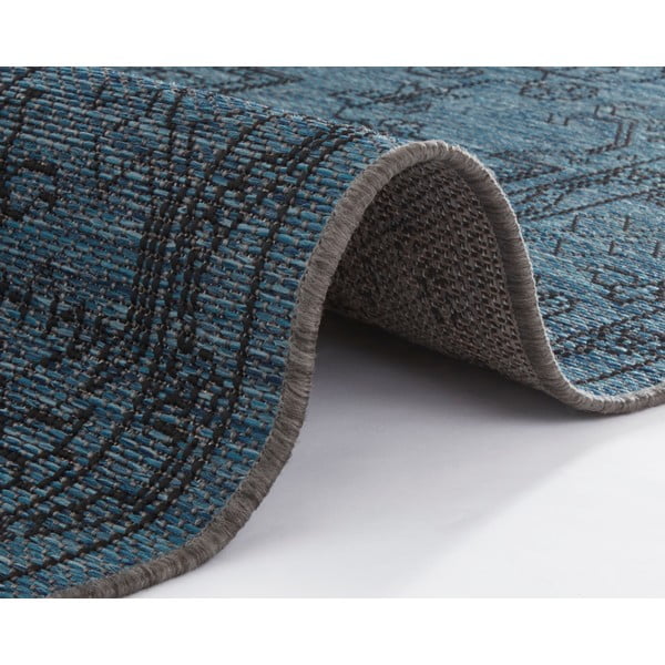 Tmavomodrý vonkajší koberec NORTHRUGS Tyros, 70 x 200 cm-image-1