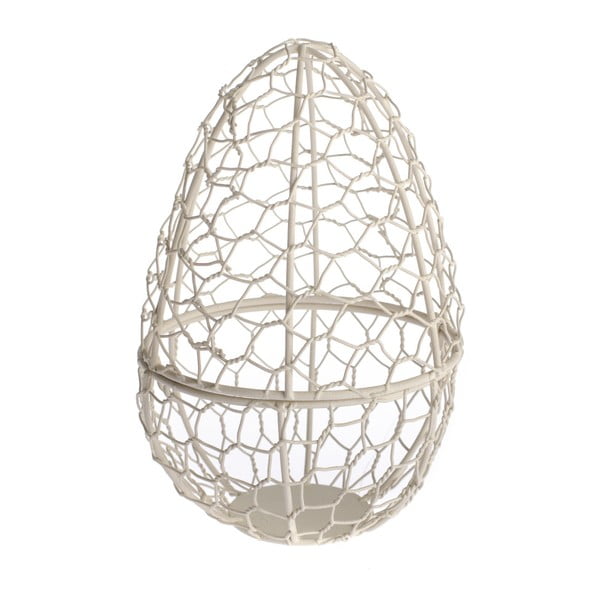 Dekoratívny kovový košík v tvare vajca Dakls Easter Egg, výška 21 cm