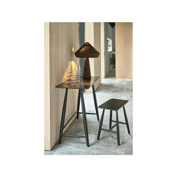 Čierny konzolový stolík z dubového dreva 100x44.5 cm Bast - Villa Collection-image-1