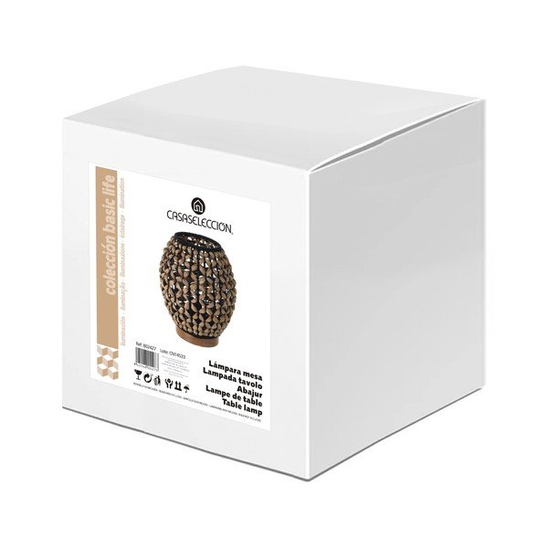 Čierna prírodná stolová lampa (výška 23 cm) Natural Way – Casa Selección-image-3