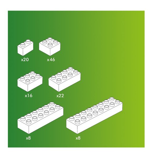 Súprava stavebných kociek ku guličkovej dráhe Hubelino Snow, 120 ks-image-1