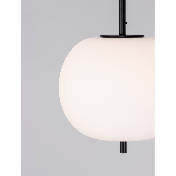 Biele/čierne sklenené závesné svietidlo ø 30 cm Lato – Nova Luce-image-1