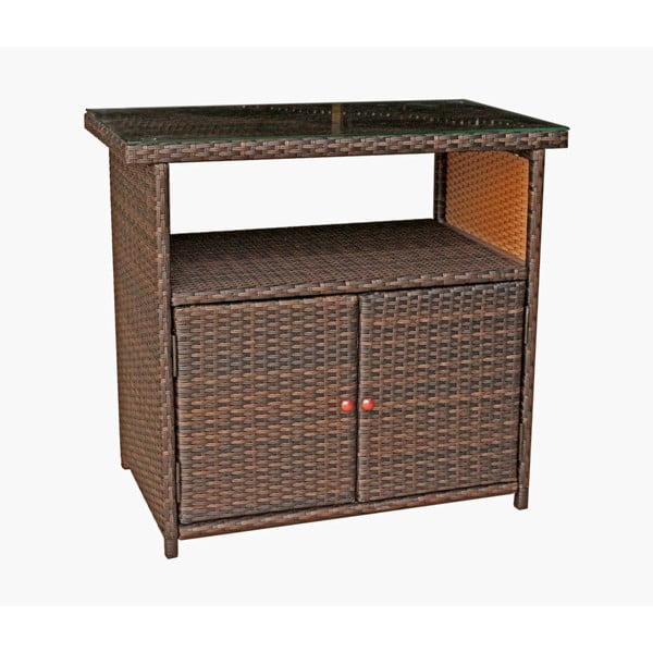 Záhradný odkladací stolík z umelého ratanu 90x50 cm Padua – Garden Pleasure