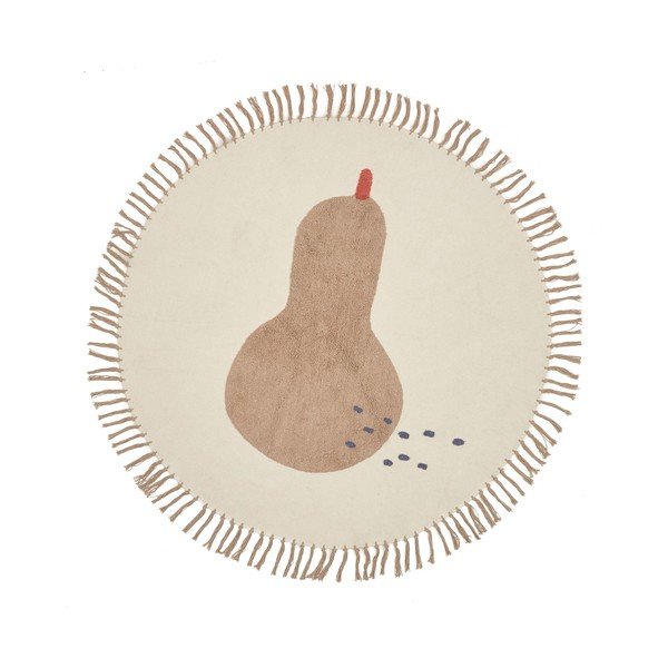 Slonovinový bavlnený detský koberec ø120 cm Tamya – Kave Home