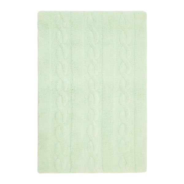 Zelený bavlnený ručne vyrobený koberec Lorena Canals Braids, 80 x 120 cm