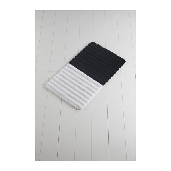 Čierno-biela kúpeľňová predložka Confetti Bathmats Soft Black, 60 x 100 cm