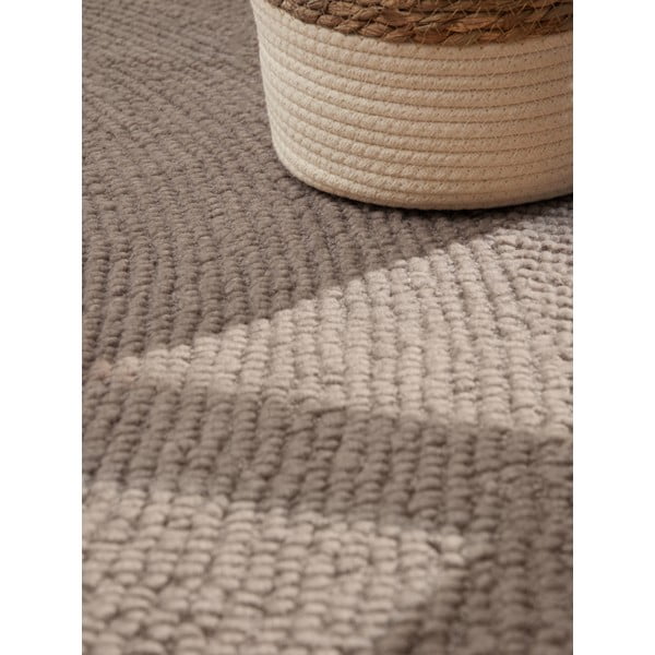 Ručne tkaný vlnený koberec taupe 120x180 cm Eleni Taupe – Hanse Home-image-4