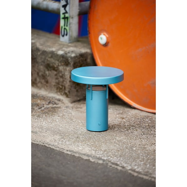 Modrá LED stmievateľná stolová lampa (výška 20 cm) BringMe – Hübsch-image-4