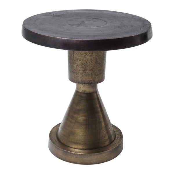 Čierno-hnedýo dkladací stolík Kare Design Crocker, ⌀ 52 cm