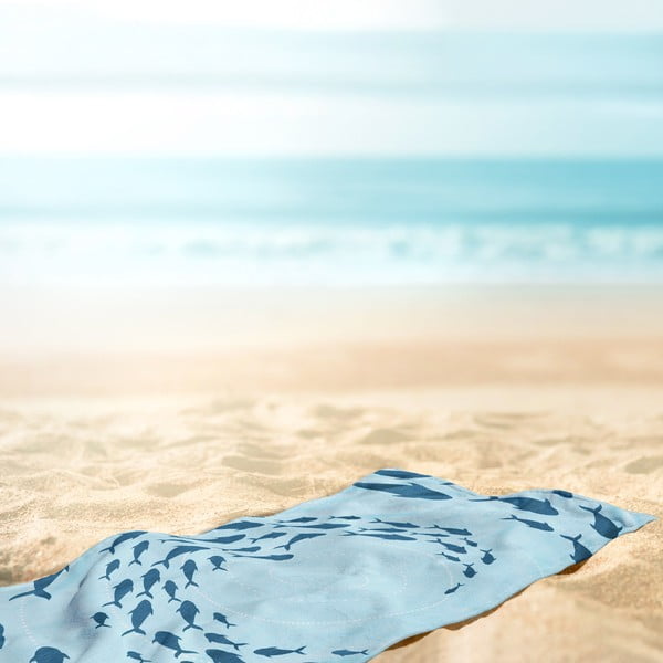 Modrá plážová osuška 90x180 cm Shoal - DecoKing-image-3