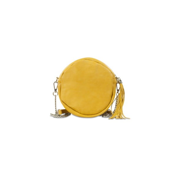 Žltá kožená kabelka Infinitif Prunelle