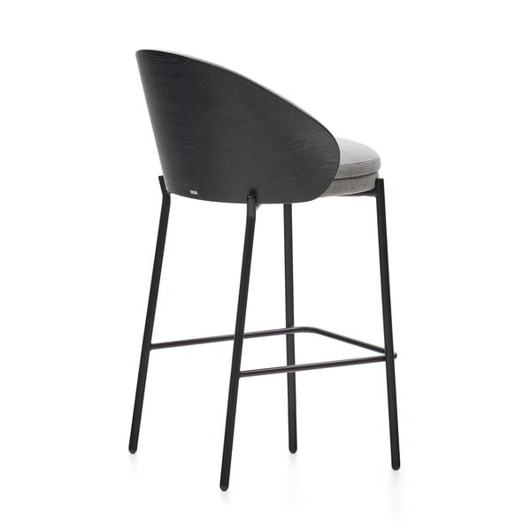 Čierno-sivá barová stolička (výška sedadla 65 cm) Eamy – Kave Home-image-4