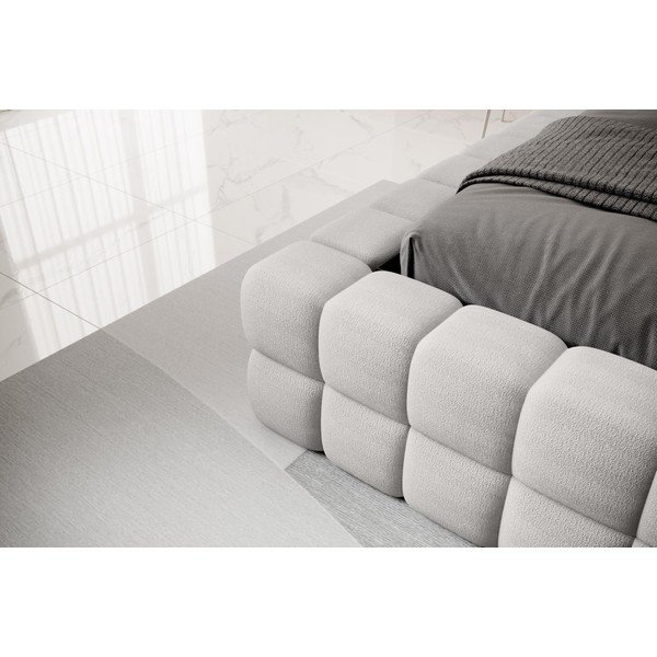 Sivá čalúnená dvojlôžková posteľ s úložným priestorom s roštom 160x200 cm Dizzle – ELTAP-image-4