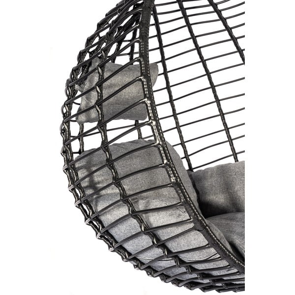 Čierne závesné kreslo z umelého ratanu Bonami Selection Mila-image-4