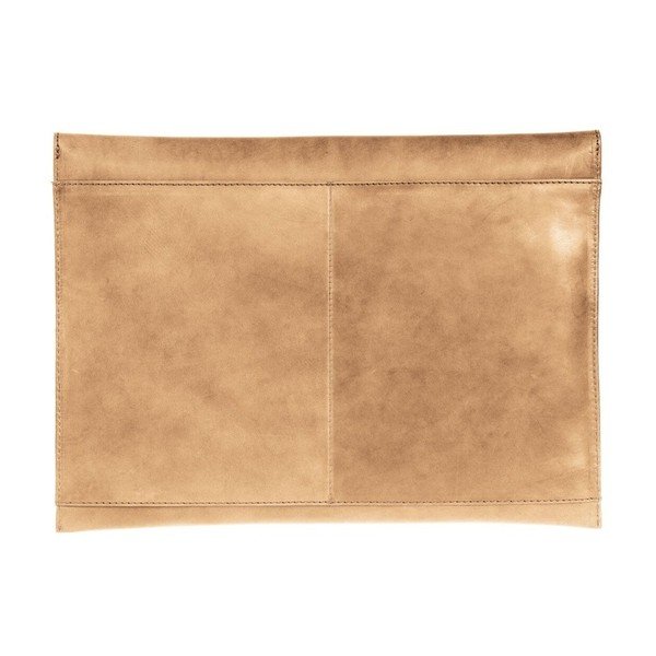 Béžový kožený obal na notebook 13" v tvare obálky O My Bag-image-1