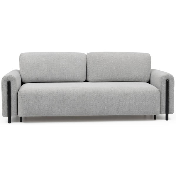 Svetlosivá rozkladacia/s úložným priestorom pohovka z textílie buklé 244 cm Arcadova – ELTAP