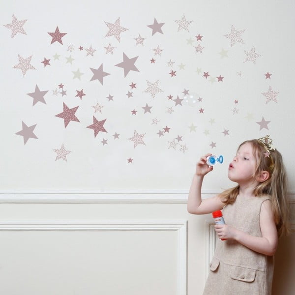 Ružové nástenné samolepky Art For Kids Constellation