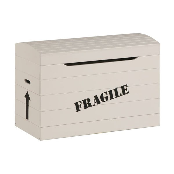 Krémový box na hračky z masívneho borovicového dreva Pinio Fragile