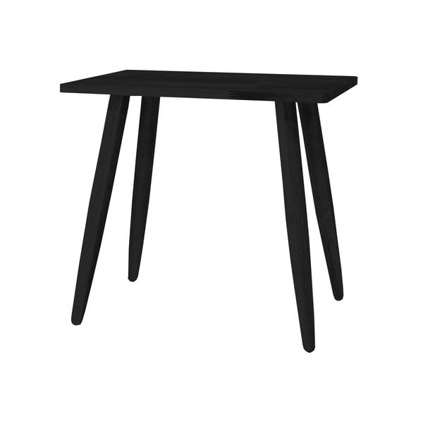 Čierna stolička z dubového dreva Canett Uno