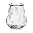 Biela sklenená ručne vyrobená váza (výška  22 cm) Dam – noo.ma