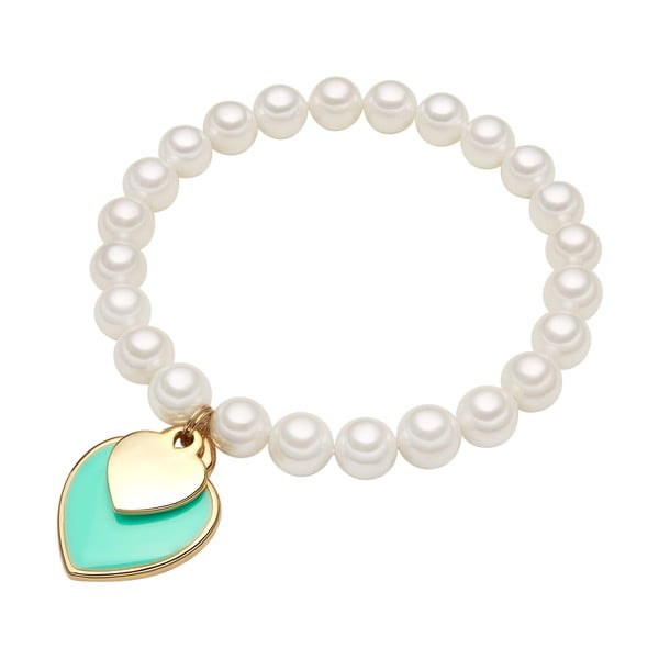 Náramok s bielou perlou Perldesse Are, ⌀ 0,8 x dĺžka 19 cm