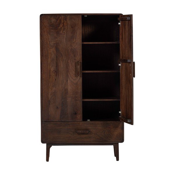 Skrinka z mangového dreva v tmavoprírodnej farbe 85x150x35 cm Liya – WOOOD-image-3