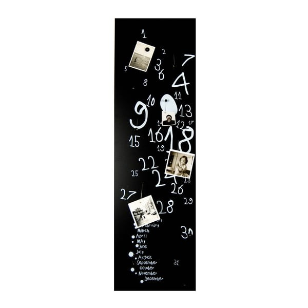Magnetický kalendár Krok Black, 30x100 cm