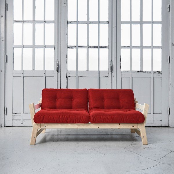 Rozkladacia pohovka Karup Step Natural/Passion Red-image-1