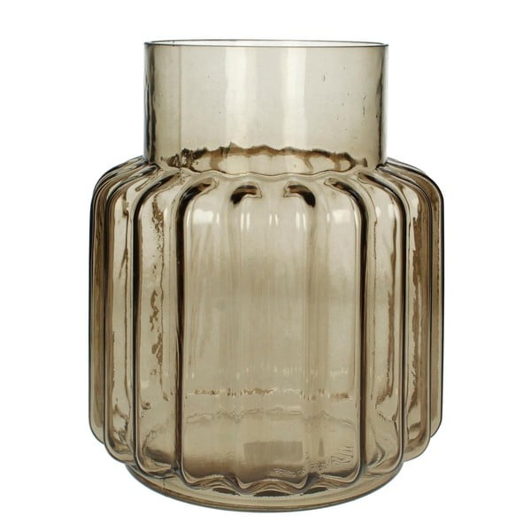 Hnedá sklenená váza HF Living, 25 cm