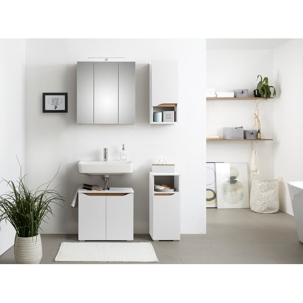 Biela nízka závesná skrinka bez umývadla 60x53 cm Set 857 – Pelipal-image-1