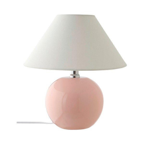 Svetloružová/krémovobiela keramická stolová lampa (výška  29 cm) Karamell – Jotex